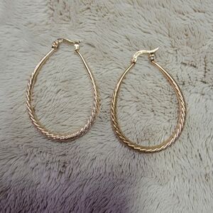 Elegant Gold Plated Hoop Earrings